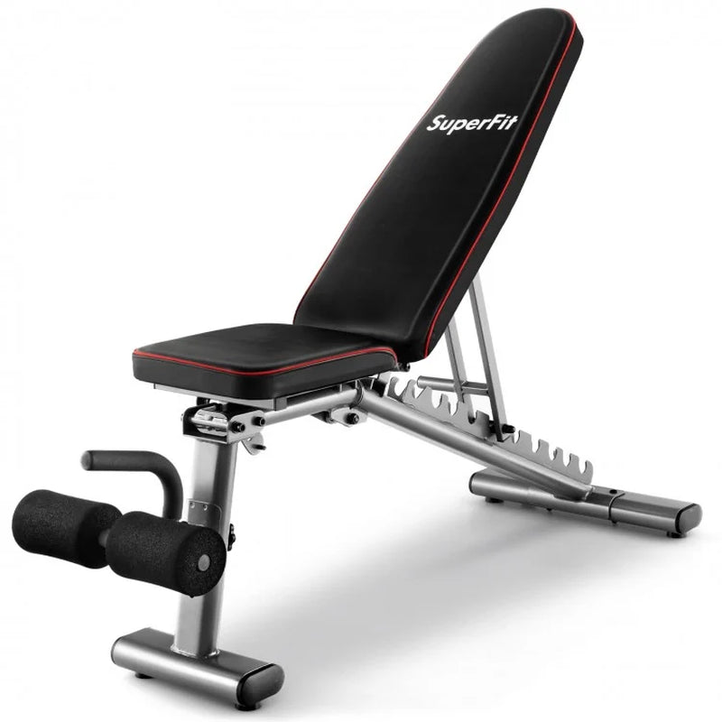 660 LBS Strength Training Bench with 10 Back and 3 Seat for Full Body Workout