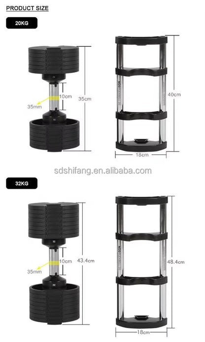Cheap 24Kg 36Kg 40Kg Adjustable Dumbbell Weight Lifting Dumbbells Gym Set 2Kg Increments 32Kg with Stand Trade 36Kg 2Kg 40 Lbs
