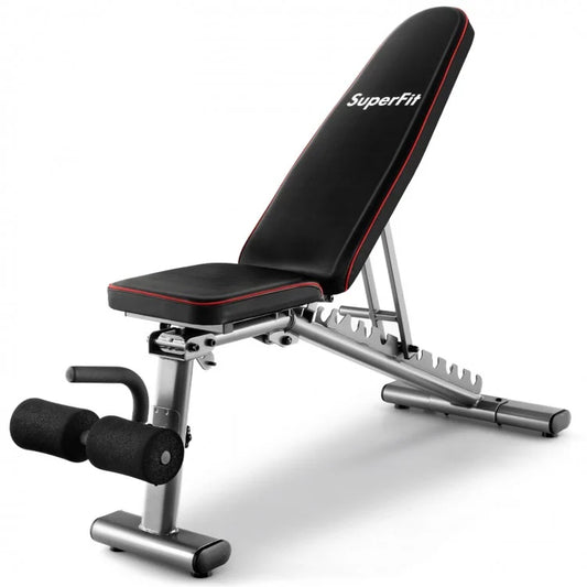 660 LBS Strength Training Bench with 10 Back and 3 Seat for Full Body Workout
